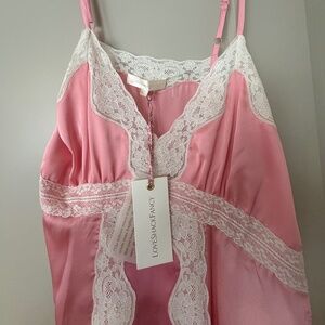 LoveShackFancy Josette Slip Midi Dress Size 4 NWT